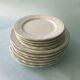 White plates in glazed red earth
