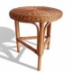1960s Handmade Vintage French Riviera Wicker & Bamboo Side Table