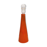 Pied de lampe de table en céramique à glaçure orange
