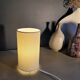 Striped fabric lampshade cylinder lamp