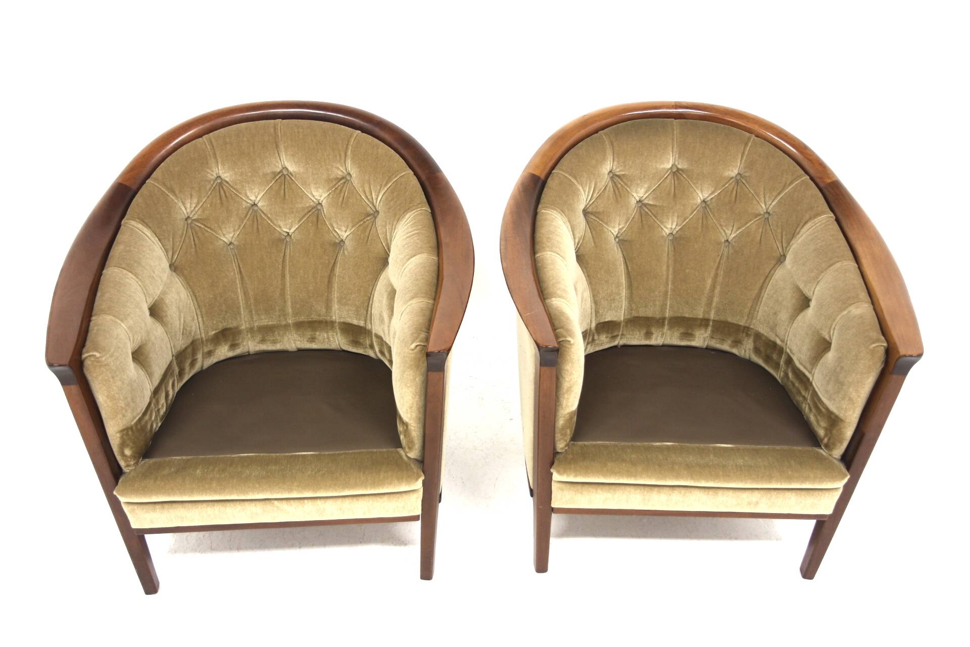 Set de 2 fauteuils "Fabiola" en velours, Bröderna Andersson, Suède, 1960