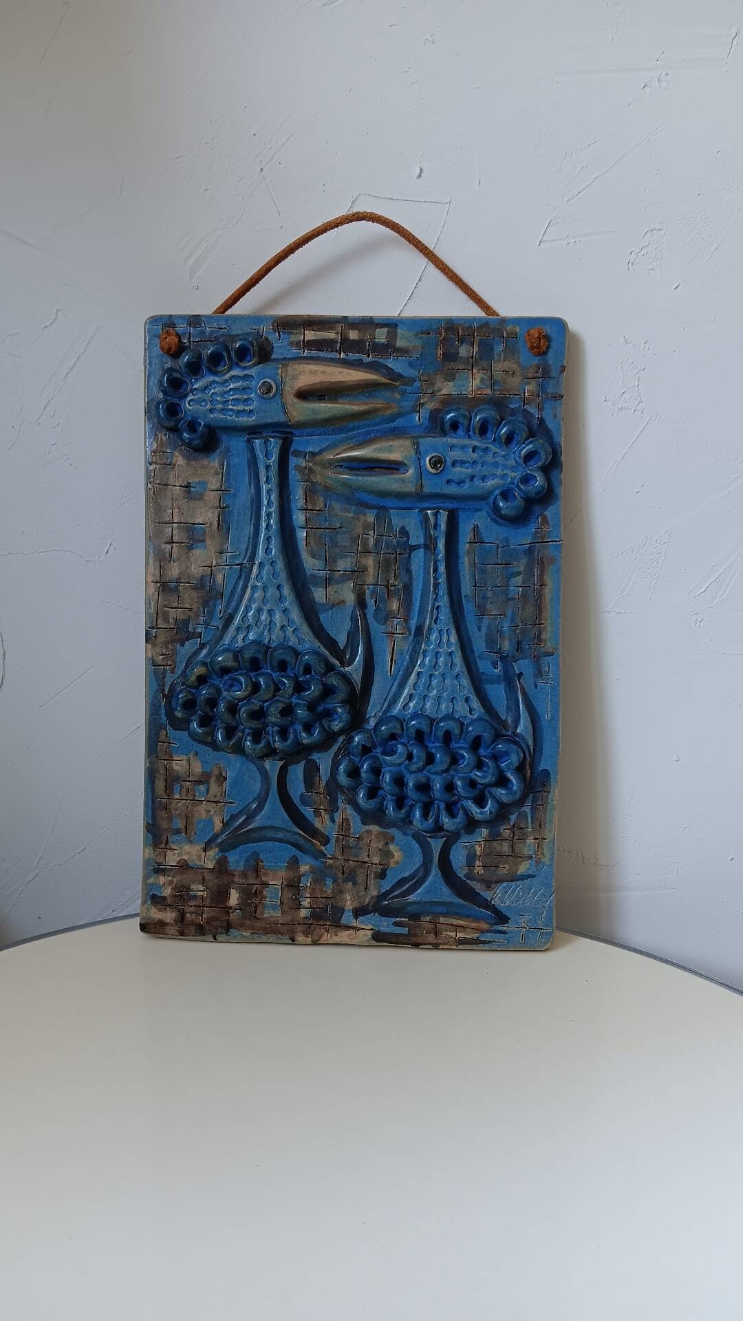 Brutalist wall plaque