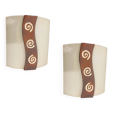 Glass Sconces with Spiral Decor
