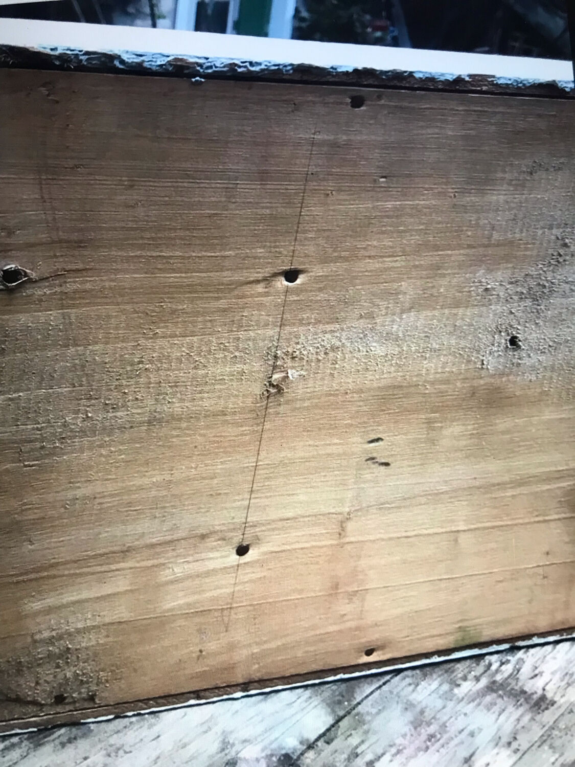 Block of 4 wooden mailboxes