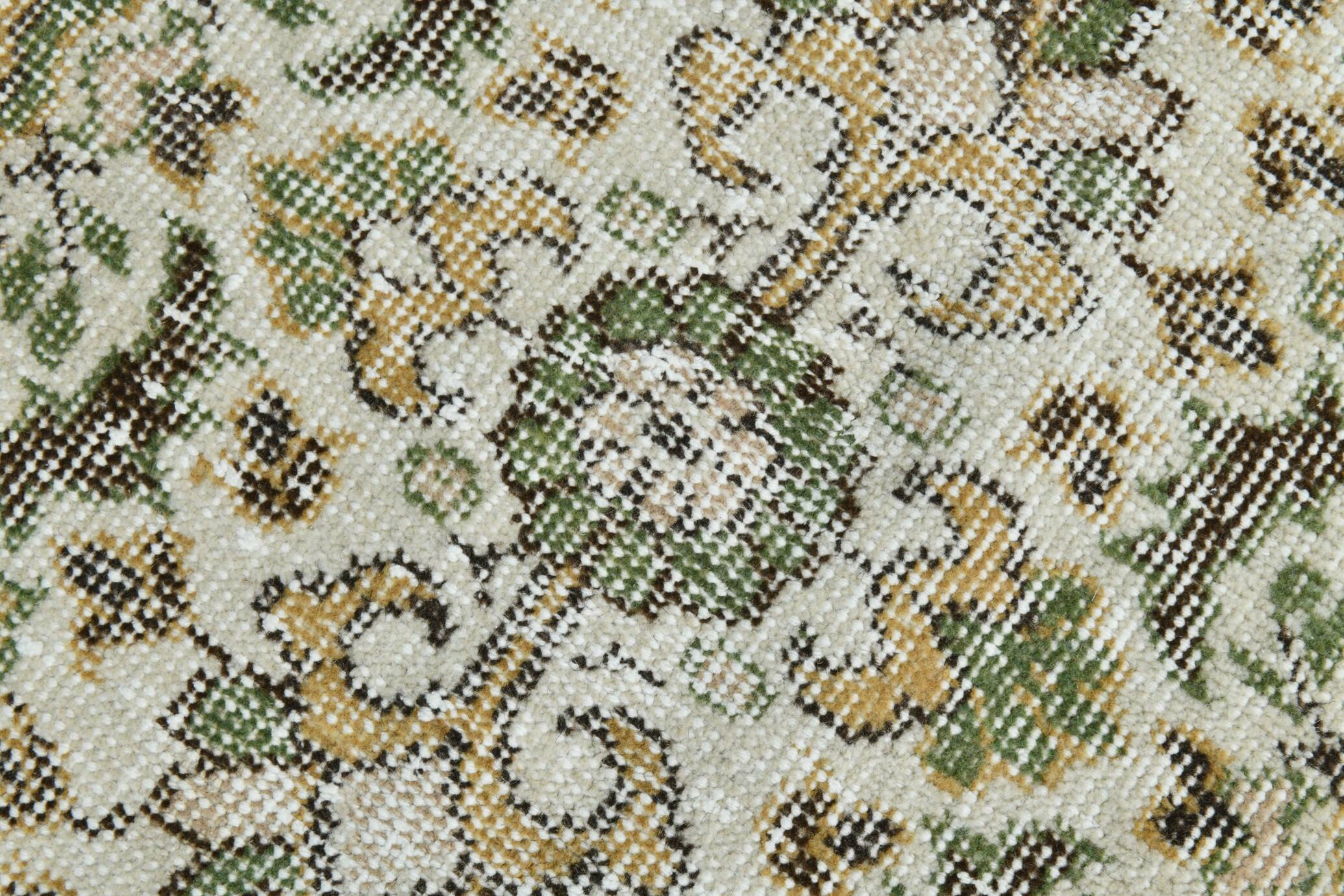 6x10 Brown & Beige Floral Pattern Vintage Rug, 196x325Cm