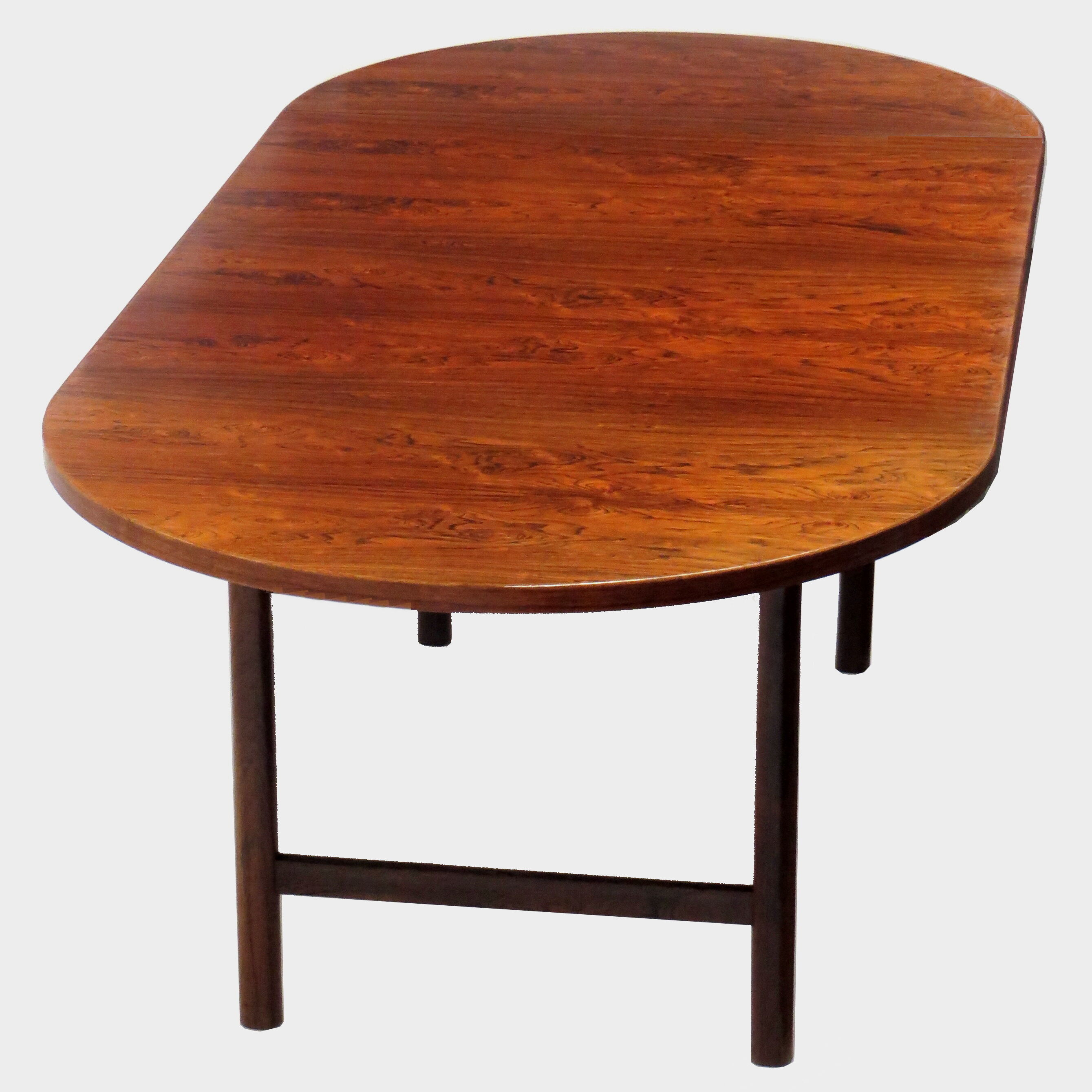 Oval extendable drop-leaf dining table, conference table made of high quality brazilian rio rosewood