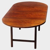 Oval extendable drop-leaf dining table, conference table made of high quality brazilian rio rosewood