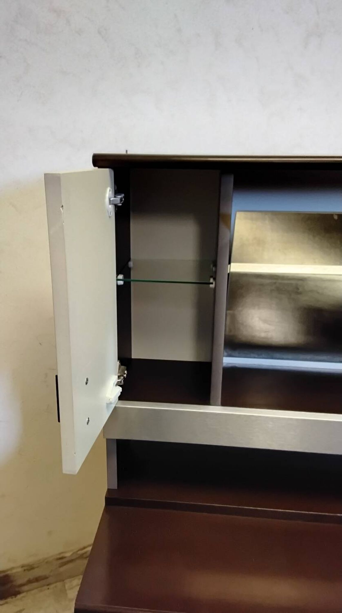 Bar cabinet / entrance furniture with a vintage 1970s mirror.