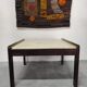 Vintage coffee table wood and travertine