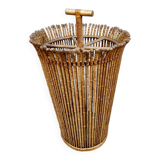 Midcentury rattan umbrella stand vintage 'Tiki'