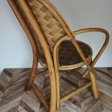 Chaise enfant vintage bois de châtaignier