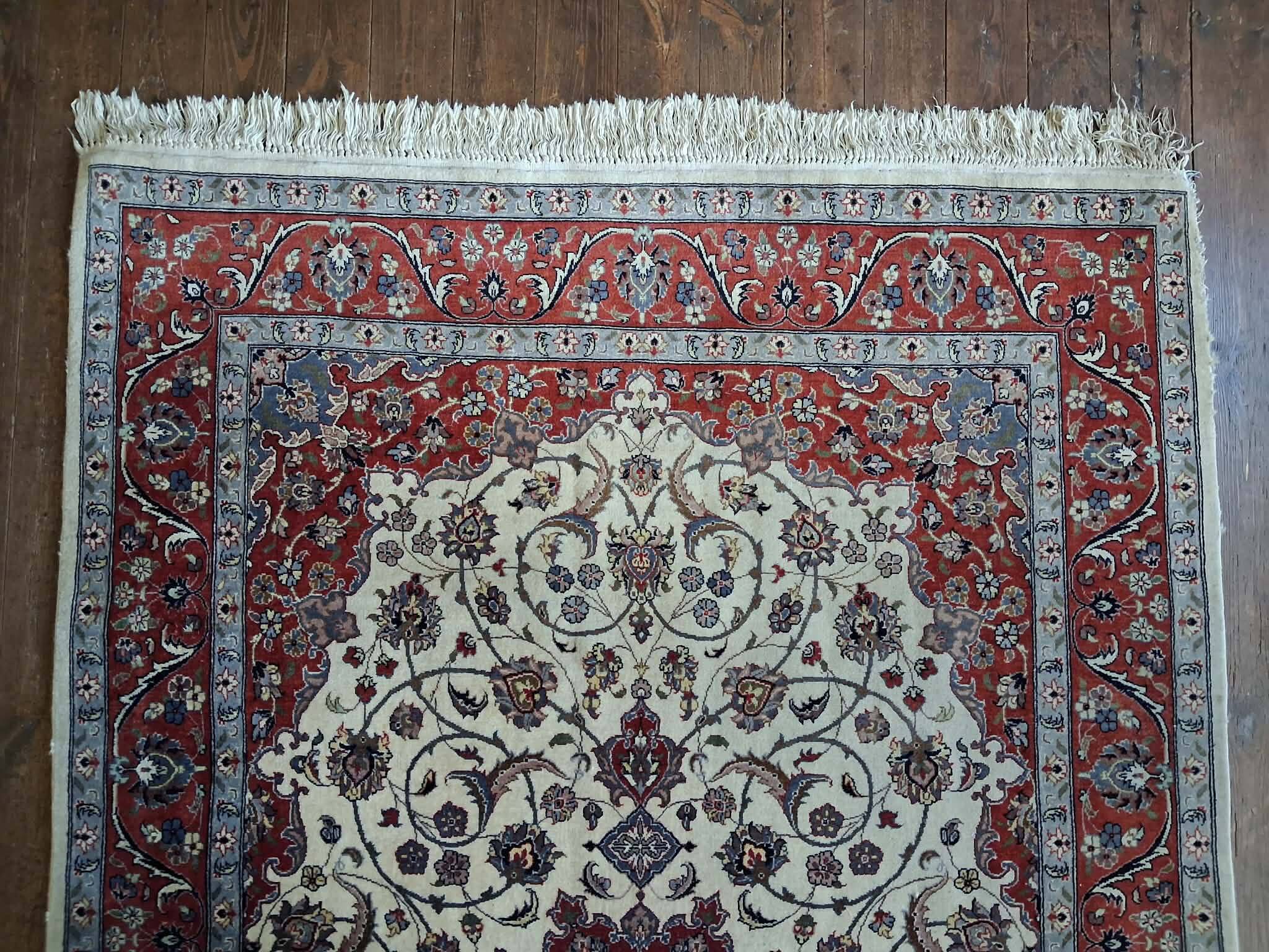 Tapis Indo Tabriz fait main 246x158cm