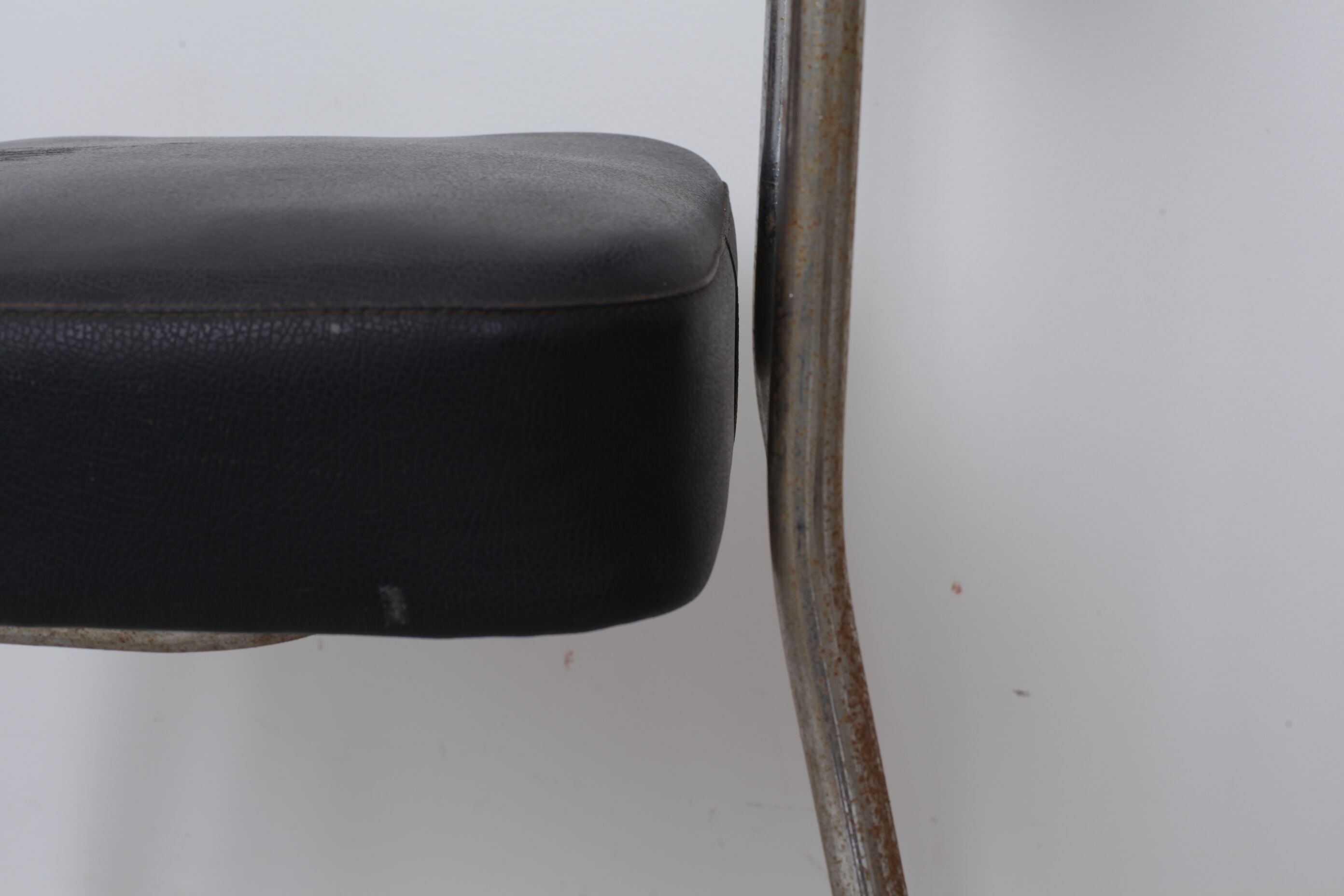 Black skai chair soft back
