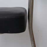 Black skai chair soft back