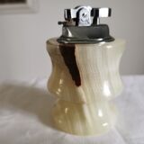 Onyx ashtray and table lighter set