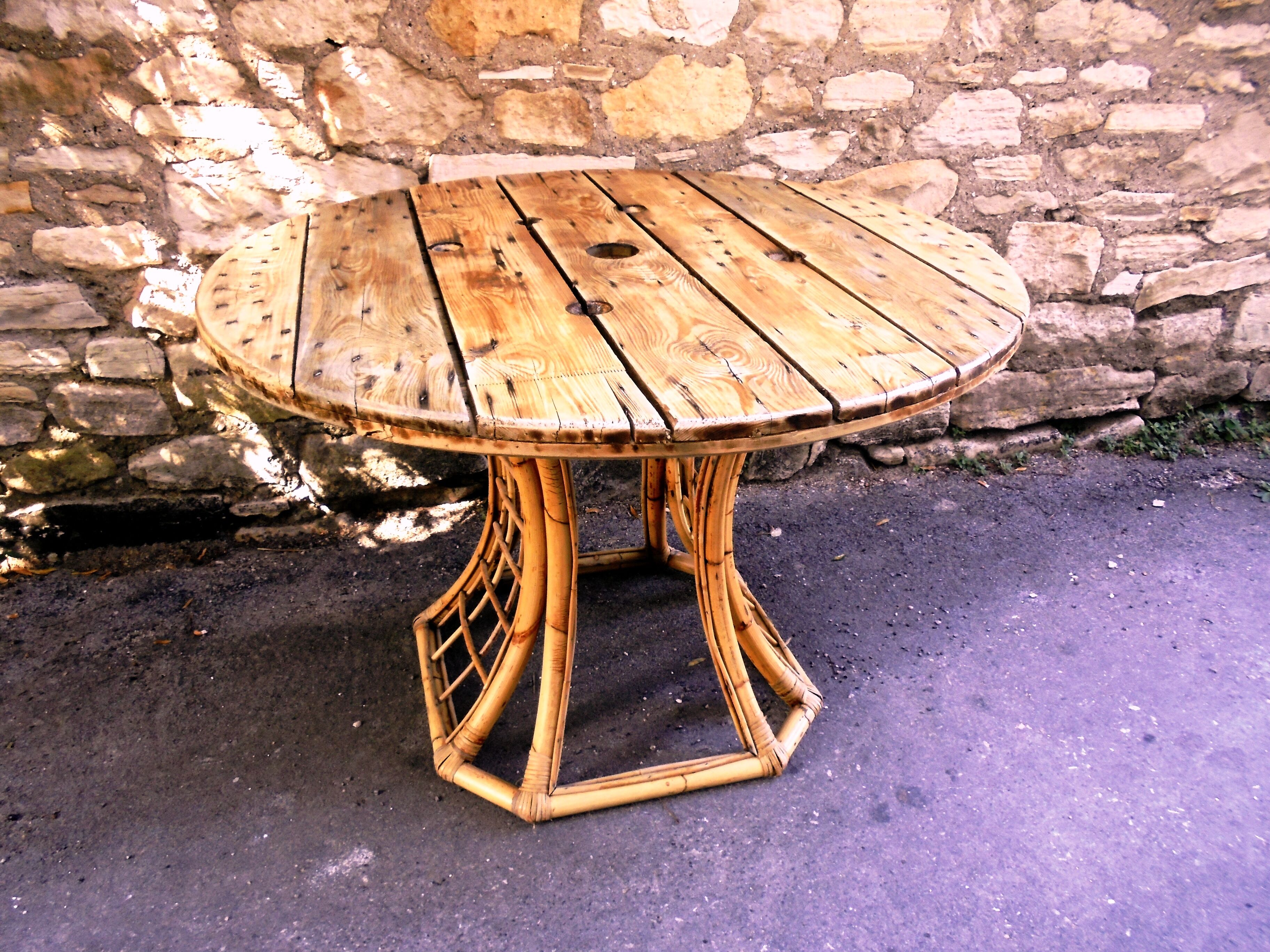 Bamboo foot table