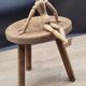 Cowhide egg tripod stool