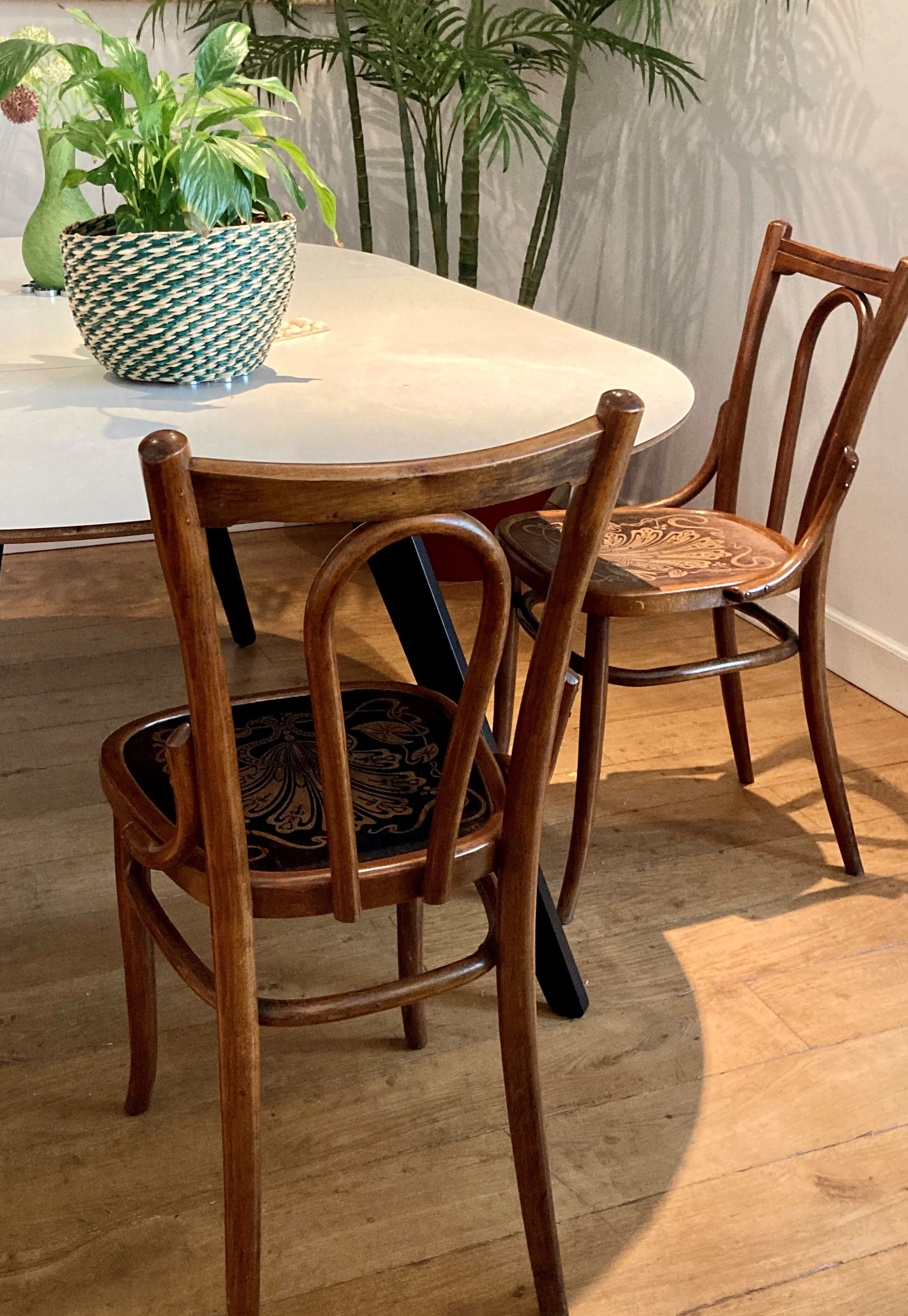 Pair of Bauman bistro chairs - Art Nouveau