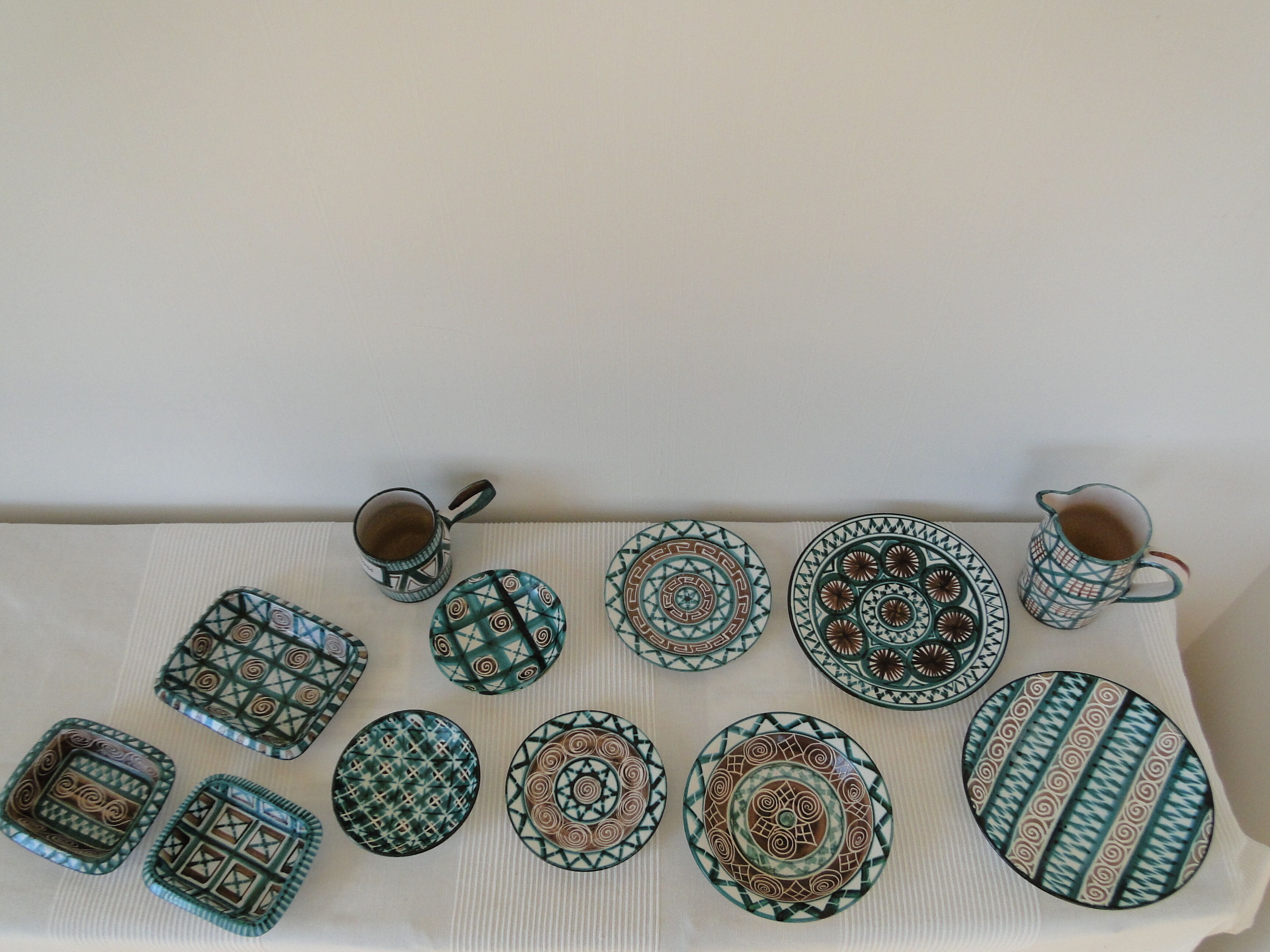 Robert Picault Vallauris France set of 12 Mid Century ceramics