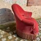 Fauteuil crapaud velours rose