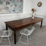 19th-century solid oak dining table