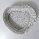 Vintage heart-shaped rattan empty pocket