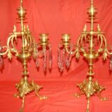 pair of bronze candelabra with 4 candle holders from the late 19th century