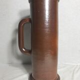 Pichet haut en grès marron années 70