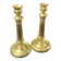 Pair of 19th century gilt bronze candlesticks with fluted shafts, Restoration