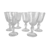 Set de 6 verres gravés 1900