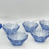 Art Deco Murano glass serving bowl set of 13. Italy 1930s