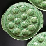 4 plates with gien porcelain snails