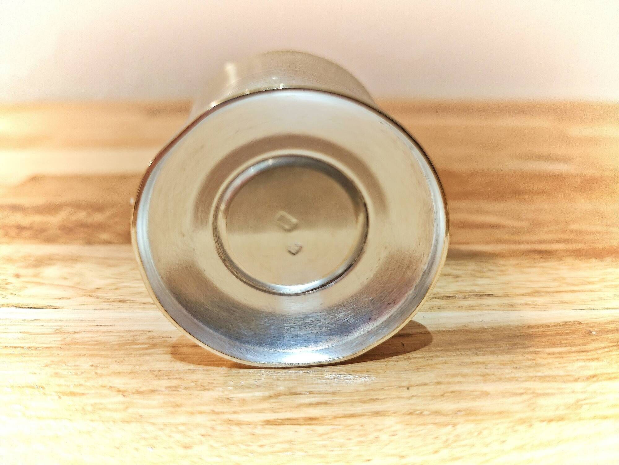 Antique egg cup in silver-plated metal