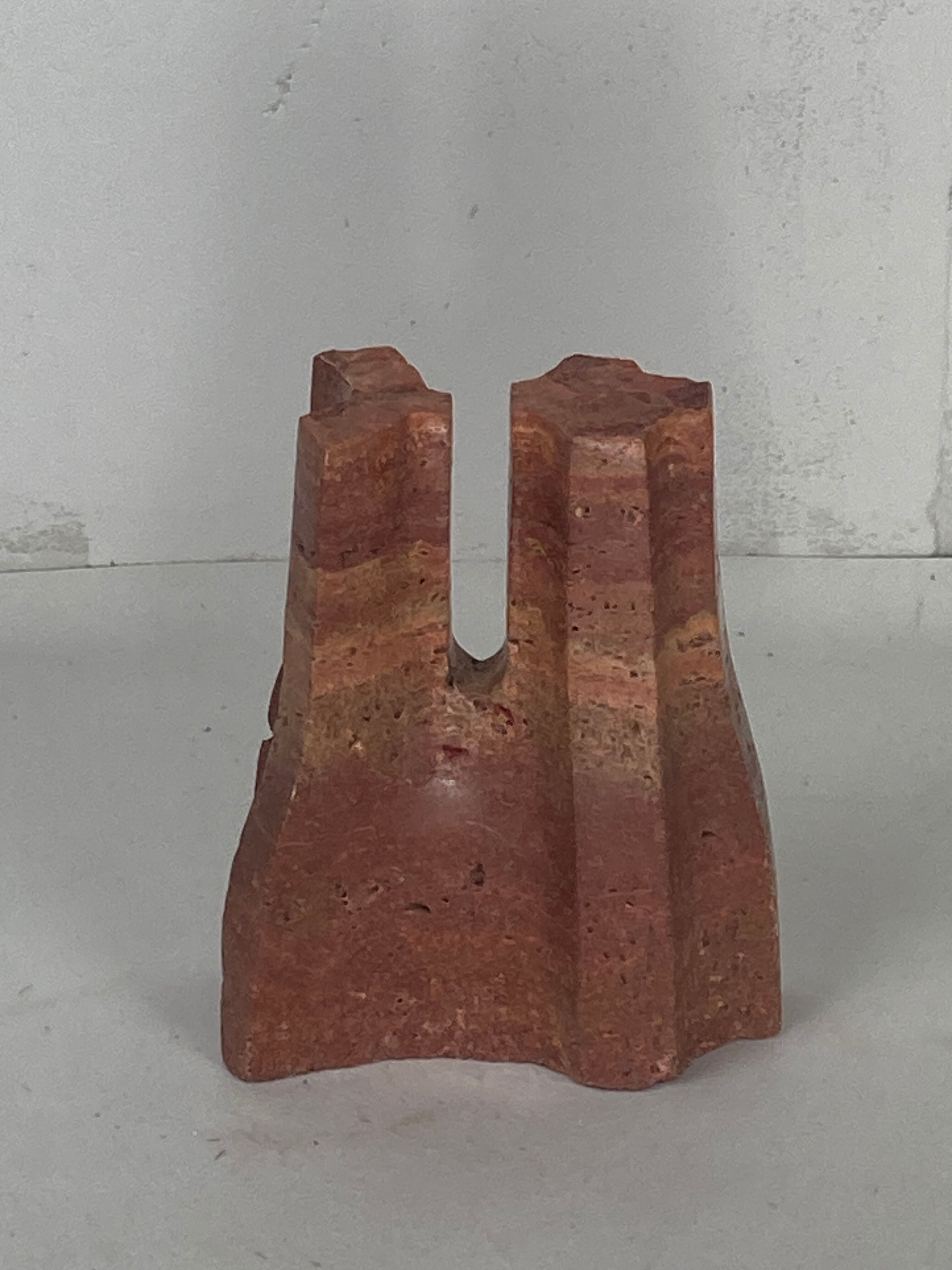 Brutalist wabi sabi natural stone sculpture, Dutch ca 1960s
