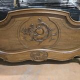 Antique carved wooden headboard, Louis XV style – early 20th century