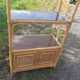 Rattan shelf