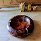 Artisanal ashtray in solid olive tree
