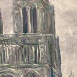 Pierre PERESS (1919-1990) Notre-Dame de Paris, Oil on canvas 1980's