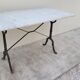 Restaurant bistro table in marble and cast iron signed godin