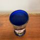 Antique Legras vase – Cobalt blue glass with floral gold enamel – Art Nouveau