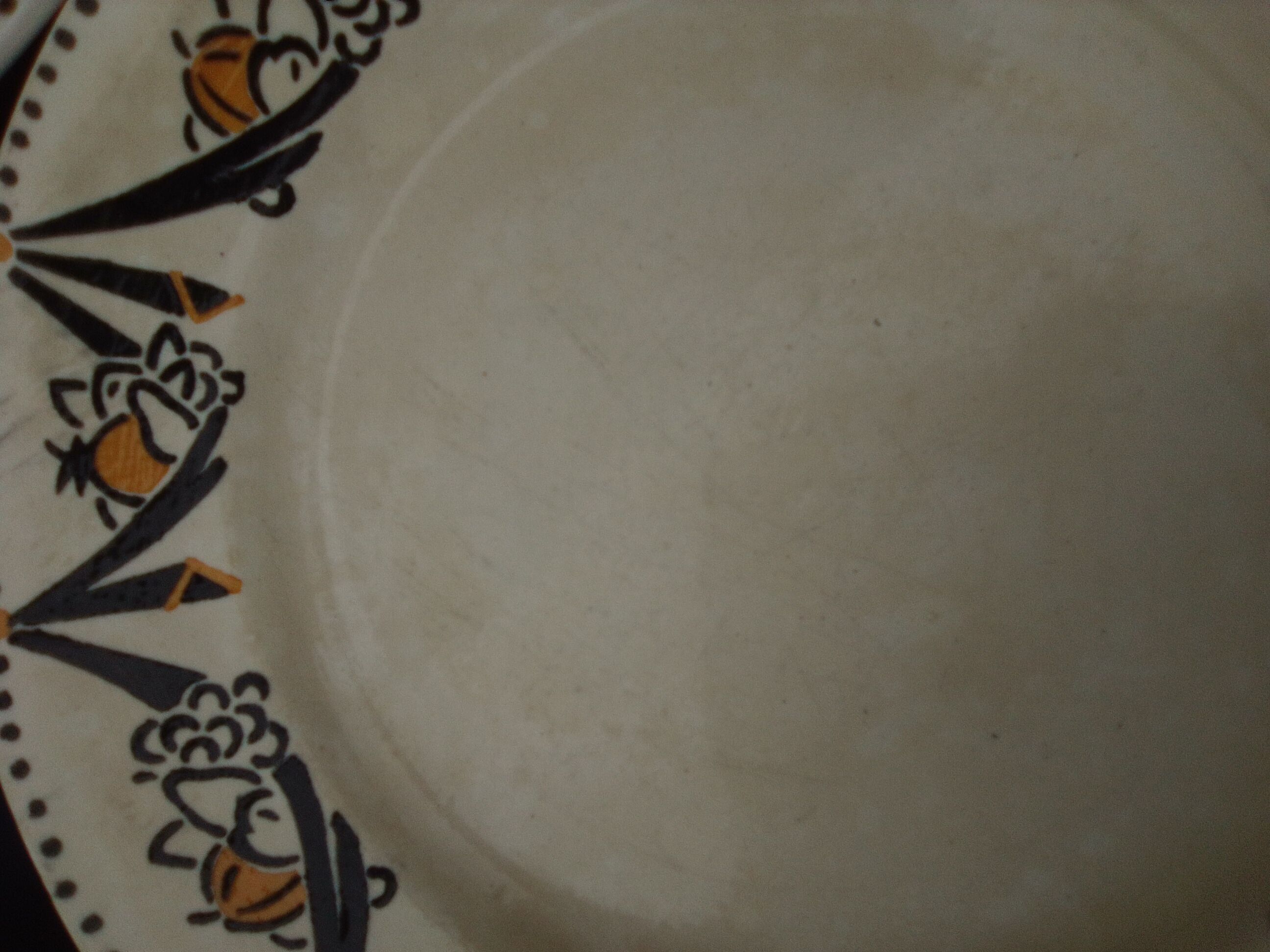 6 plates in earthenware HBCM Creil and Montereau diam 23 cm