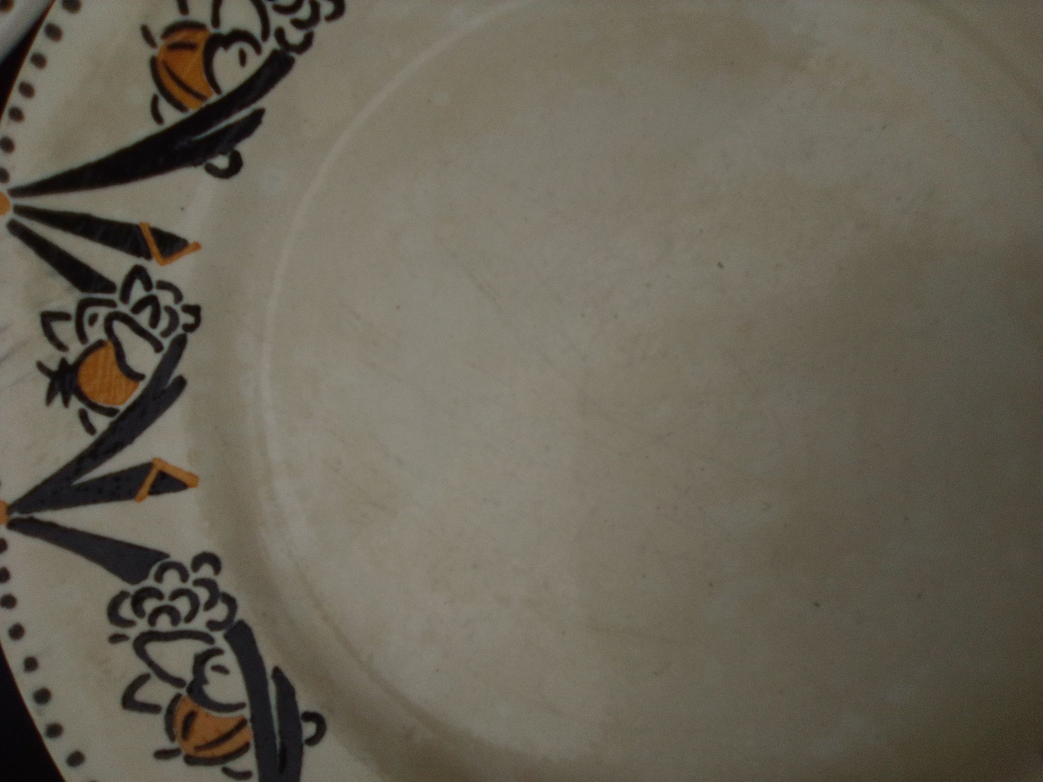 6 assiettes en faïence HBCM Creil et Montereau diam 23 cm