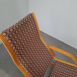 1930s Art Deco Czechoslovak Bentwood Rocking Chair with Original Upholstery