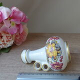 Petit vase en céramique ker vitrex motif floral vintage