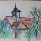 Signed drawing to frame