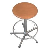 Sgabello Tecnico Industriale Legno e Metallo (Regolabile)