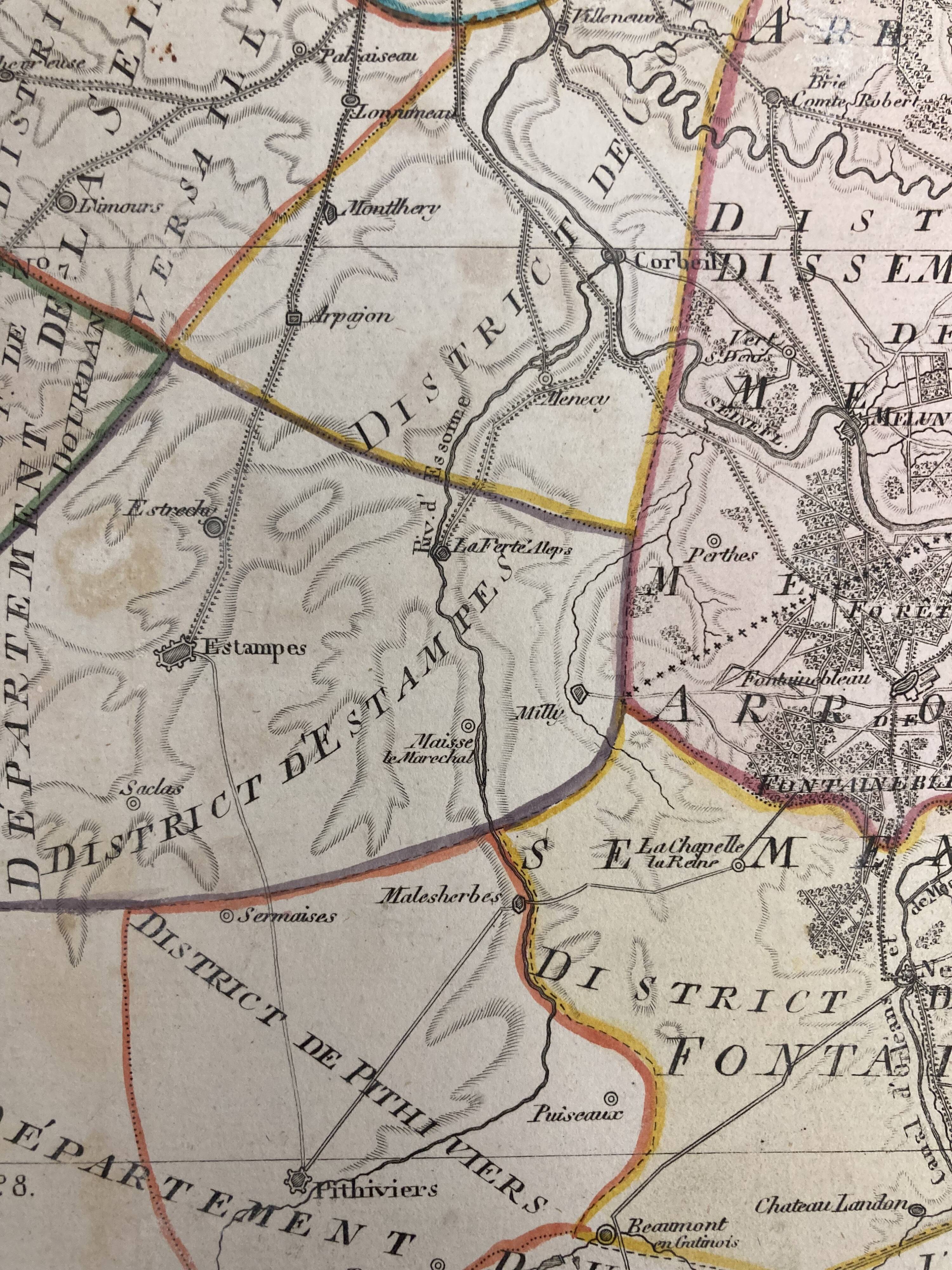Old Map of Seine-et-Marne