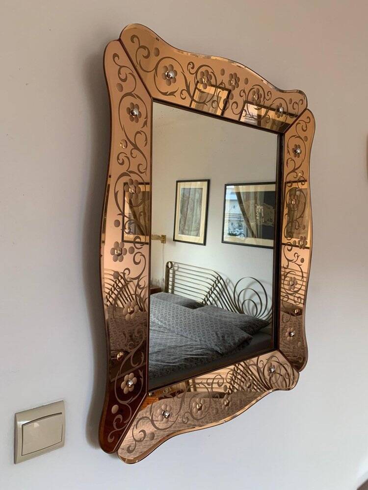 Mirror from Cristal Arte, Italy, 1950s