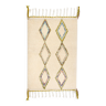 Tapis berbere beni ourain ecru avec losanges 123 x 84 cm
