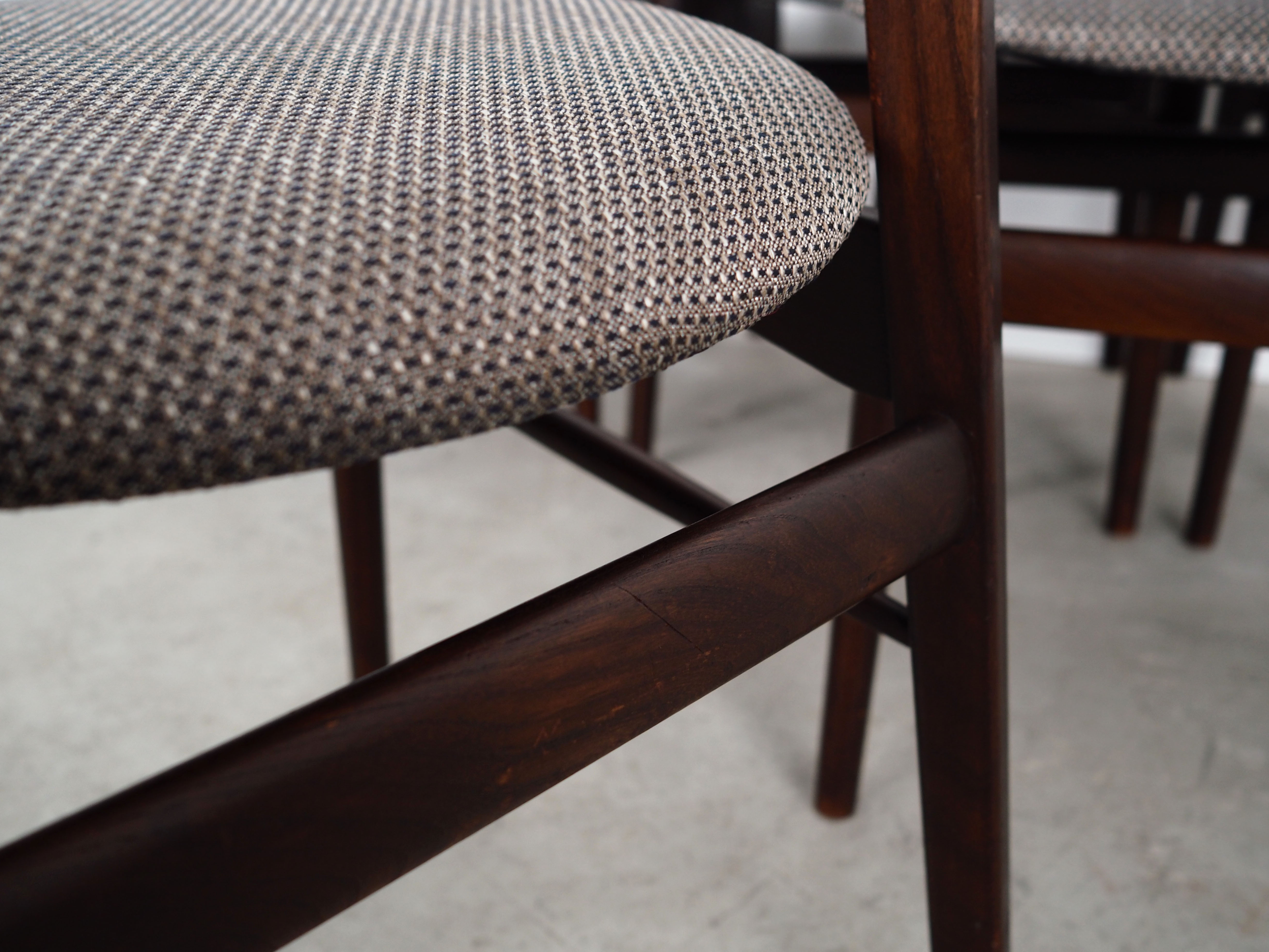 Set of six oak chairs, Danish design, 1970s, production: Denmark